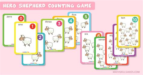 Hero Shepherd Printable Counting Cards For Numbers Up Prekinders Math - Prekinders Math