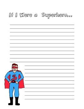 Download Hero Writing Prompt Paper 