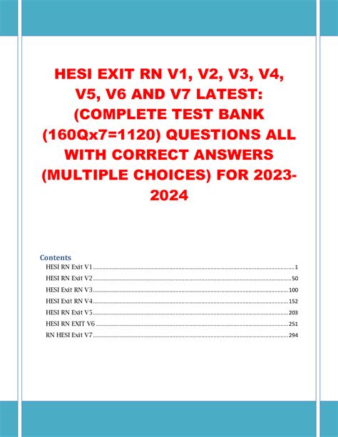Full Download Hesi Rn Exit Exam Test Bank 2014 