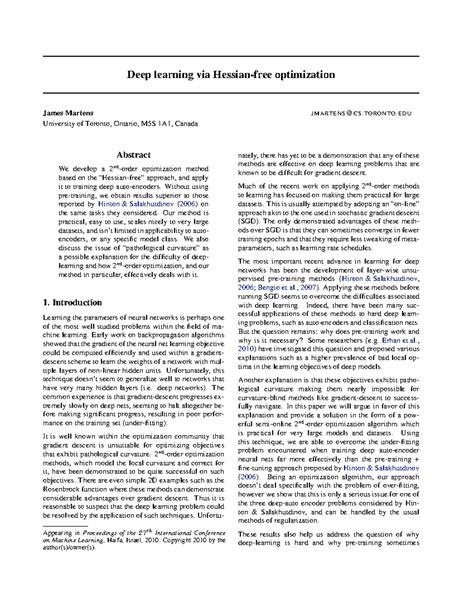 Hessian Free Method Deep Learning