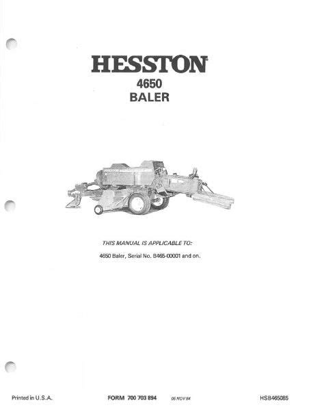 Read Hesston 4650 Manual 