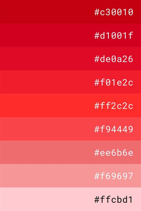 hexadecimal code for red color