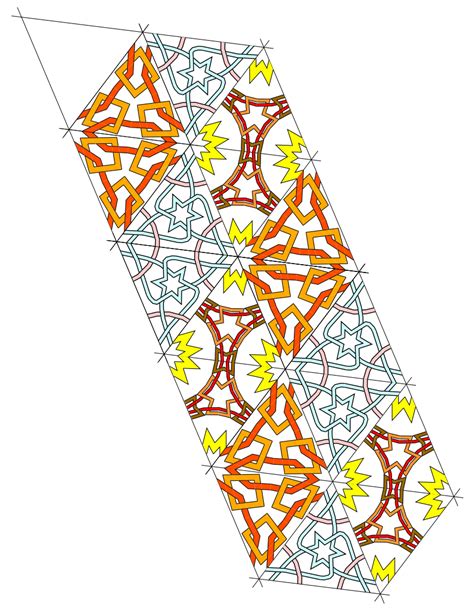 hexaflexagon template build with drawing from my tilling code
