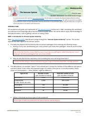 Hhmi Biointeractive Immune System Answer Key