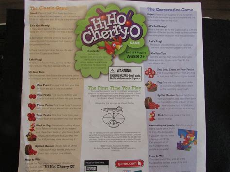 Hi Ho Cherry O Rules