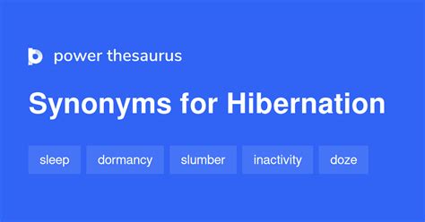 Hibernation Synonym