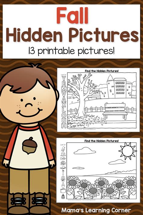 Hidden Images Worksheet Preschool   Fall Hidden Picture Worksheets Mamas Learning Corner - Hidden Images Worksheet Preschool