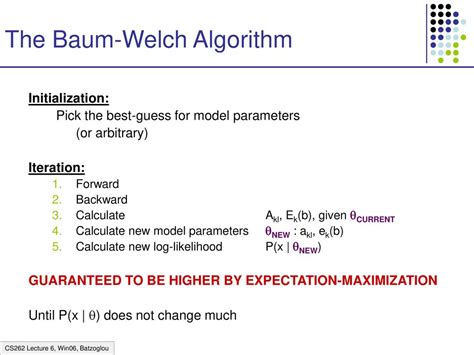 hidden markov models baum welch algorithm