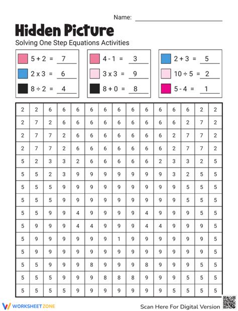 Hidden Pictures Math Facts