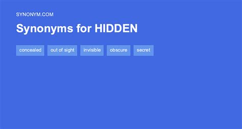 Hidden Synonym