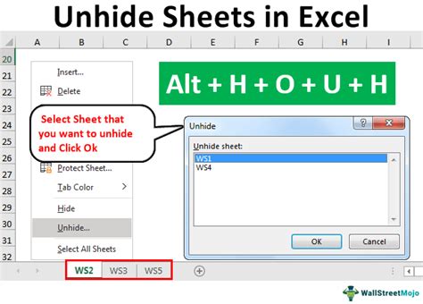 hide or unhide worksheets how to unhide sheets in excel show multiple