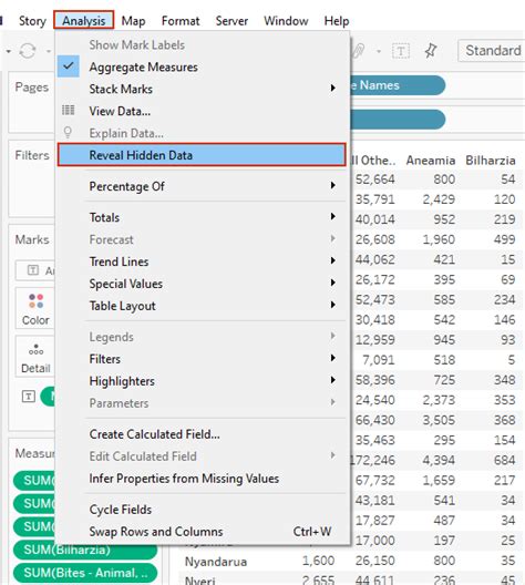 hide rows with 0 data - Tableau Software