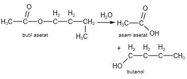 hidrolisis butil asetat menghasilkan senyawa