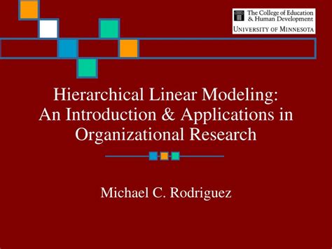 Hierarchical Linear Modeling And Applications