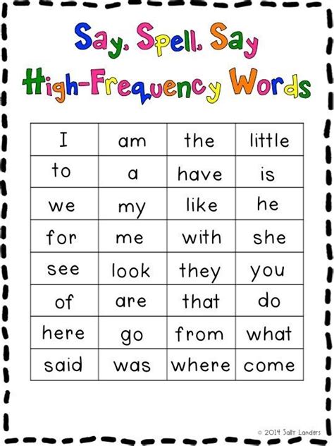 High Frequency Words Skillsworkshop High Frequency Words Sentences - High Frequency Words Sentences