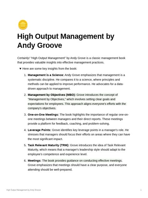 High Output Management Filetypepdf
