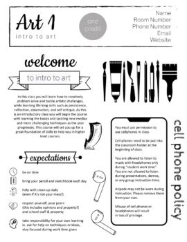 high school art syllabus template