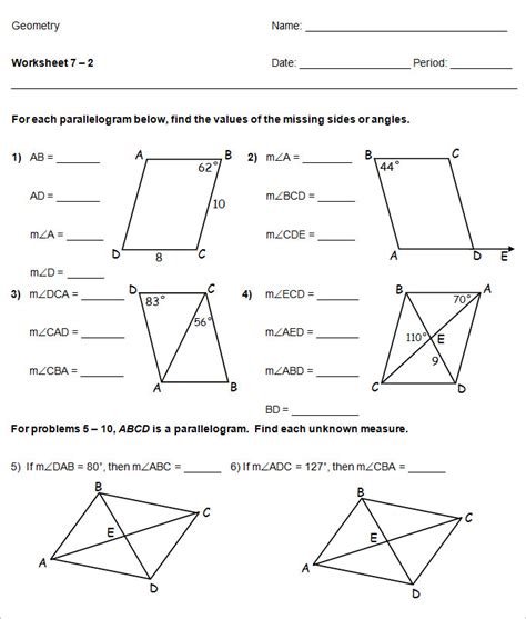 High School Geometry Template Business Geometry For 7th Grade - Geometry For 7th Grade