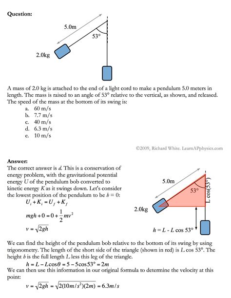 high school physics problems and solutions
