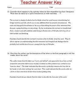 High School Reading Comprehension Fiction Quot The Lottery The Lottery Ticket Worksheet Answer Key - The Lottery Ticket Worksheet Answer Key