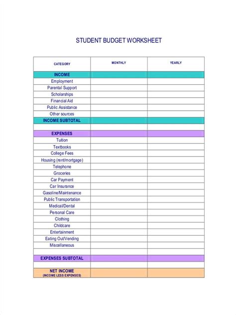 High School Student Budget Worksheet Excelguider Com The Interlopers Worksheet Answers - The Interlopers Worksheet Answers