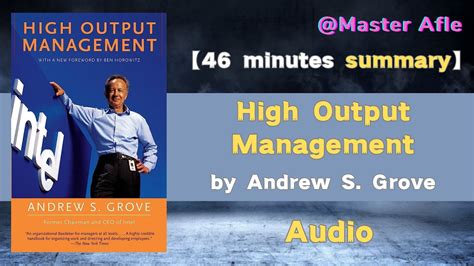 Read High Output Management 