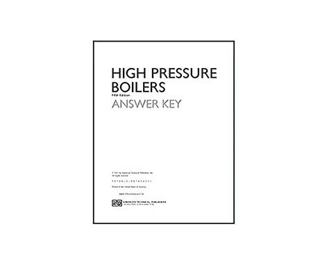 Read High Pressure Boilers Answer Key 5Th Edition 