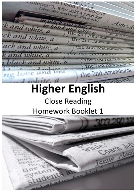 Read Higher Close Reading Booklet 1 Bearsden Academys 