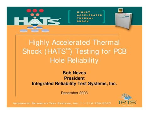 Full Download Highly Accelerated Thermal Shock Hats Testing For Pcb 