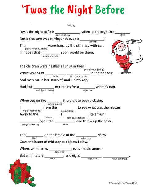 Hilarious Christmas Mad Libs Free Printable Play Party Printable Fill In The Blanks Stories - Printable Fill In The Blanks Stories