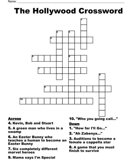 Hill Of Hollywood Nyt Crossword