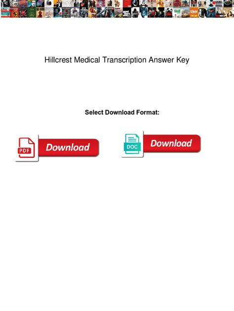 Download Hillcrest Medical Transcription Answers 
