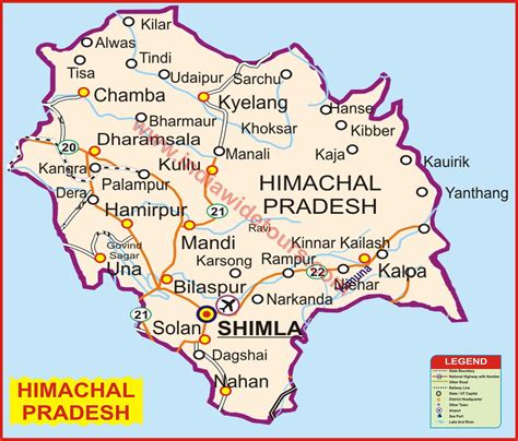 Himachal Tourism Map
