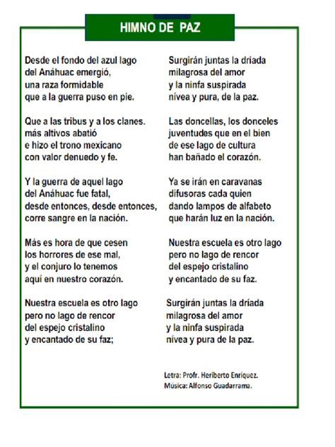 Himno Nacional Letra Completa