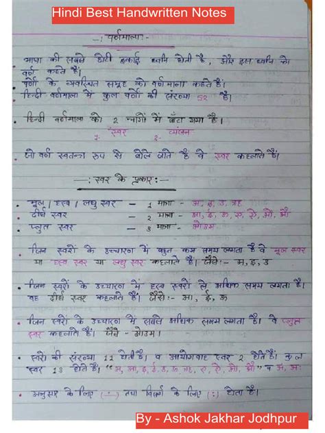 Hindi Notes Pdf