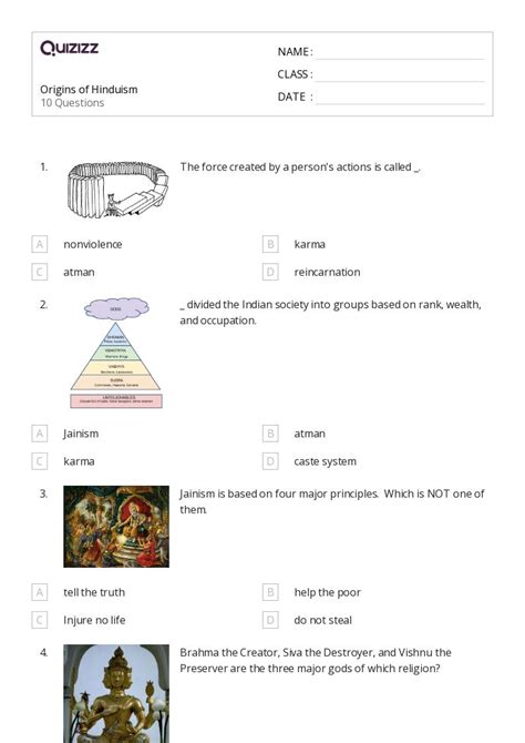 Hinduism 6th Grade 400 Plays Quizizz Worksheet Hinduism 6th Grade - Worksheet Hinduism 6th Grade