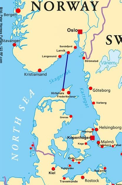 hirtshals to larvik