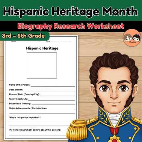 hispanic heritage biography worksheet