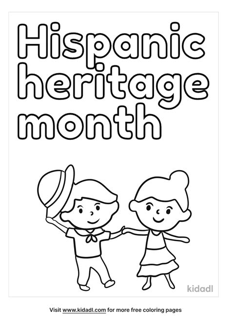 Hispanic Heritage Month Coloring Page   Free Hispanic Heritage Month Coloring Pages - Hispanic Heritage Month Coloring Page