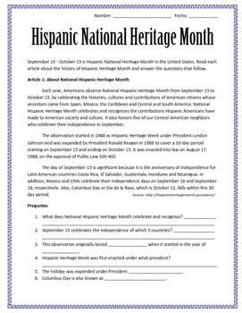 Hispanic Heritage Month Reading Comprehension For Teachers Hispanic Heritage Worksheet 3rd Grade - Hispanic Heritage Worksheet 3rd Grade