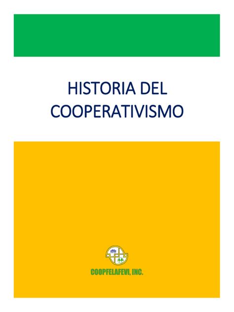 historia del cooperativismo pdf