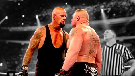 history of brock lesnar vs undertaker