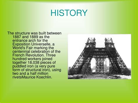 history of eiffel tower ppt
