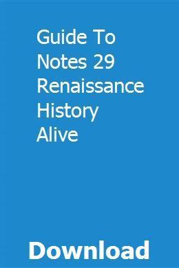 Read History Alive Guide To Reading Notes 29 