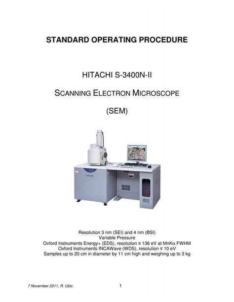 Hitachi Manual Sem