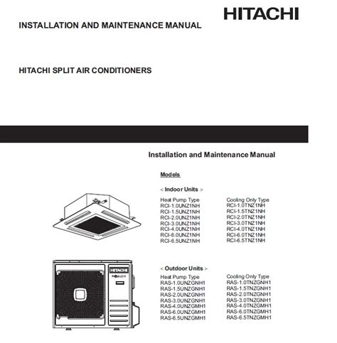 Full Download Hitachi Air Conditioner User Guide 