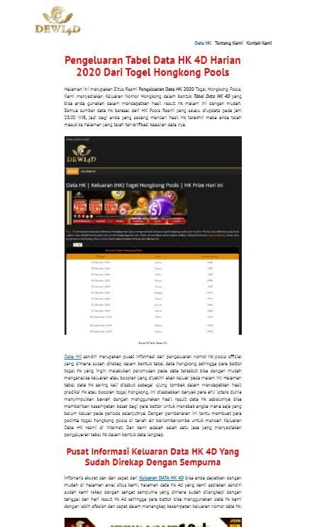 hk 4d data | DATA HK 4D Terbaru Sistem Informasi ITK