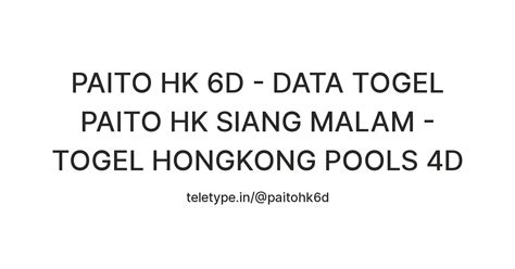 HK POOLS 4D - Nomor Keluaran HK ~ Pengeluaran HK Pools ~ Togel HK Hari Ini