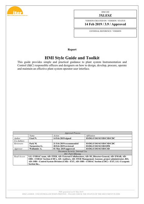 hmi style guide and toolkit iter