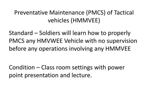 hmmwv pmcs powerpoint